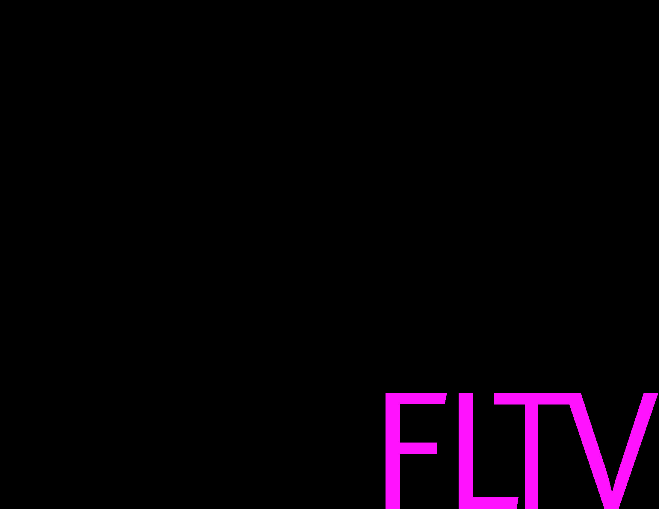 a black panel with pink letters spelling FLTV in the lower right corner.