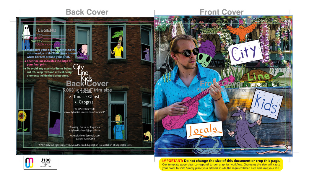 The print template for the EP City Line Kids.